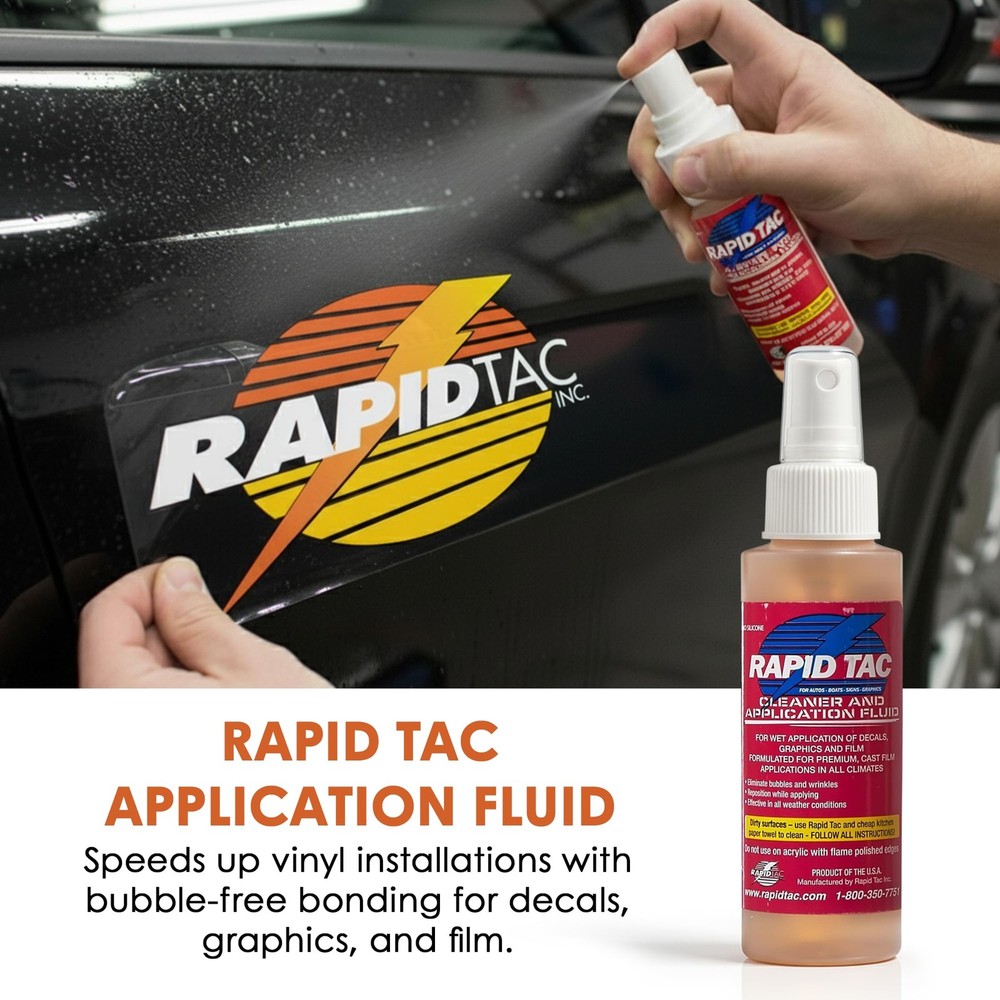 Rapid Tac Application Fluid 4oz Spray Bottle | Bubble-Free Application | Allo...