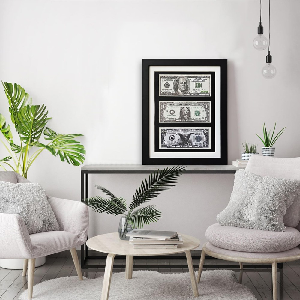 Tabletop picture frame, Dollar Bill Frame ,Multi Dollar Bill Frame