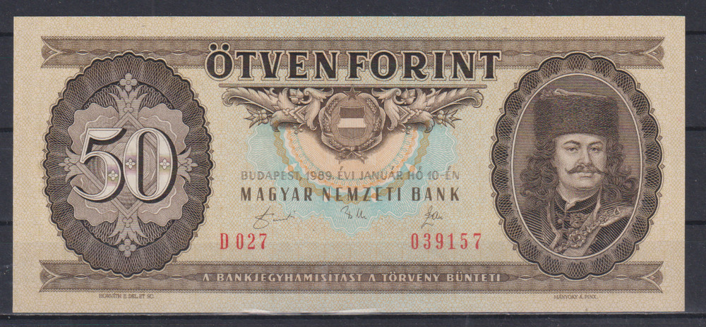 Hungary 50 forint 1989 UNC &