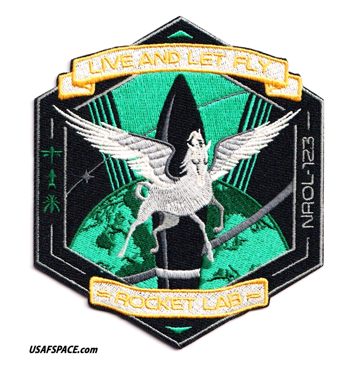 ROCKET LAB 46 -LIVE & LET FLY- NROL-123 Classified NRO USSF SATELLITE PATCH