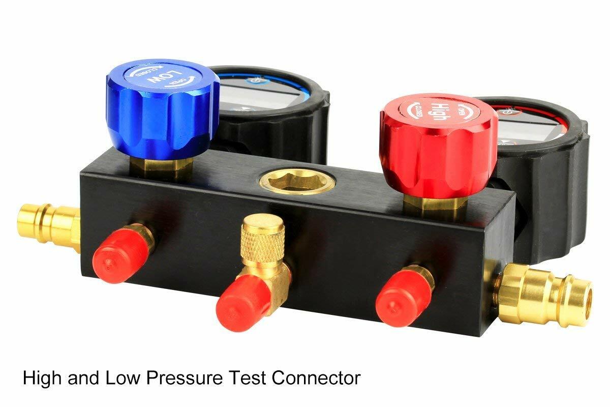 Elitech DMG-1 Digital Pressure Gauge Dual-table Valve High Accuracy HVAC