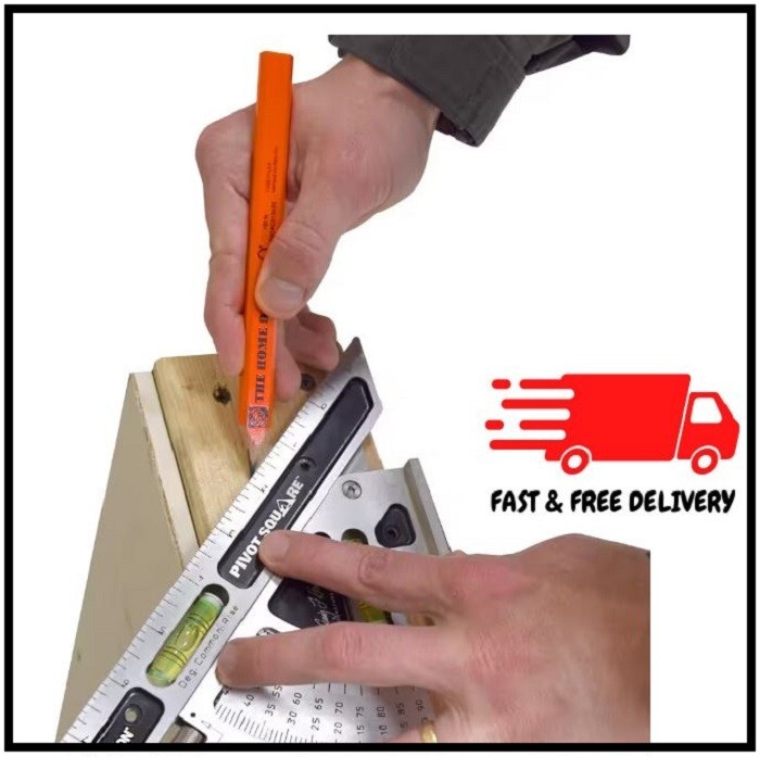 Carpenter Pencils with Original Sharpener (10-Pack)