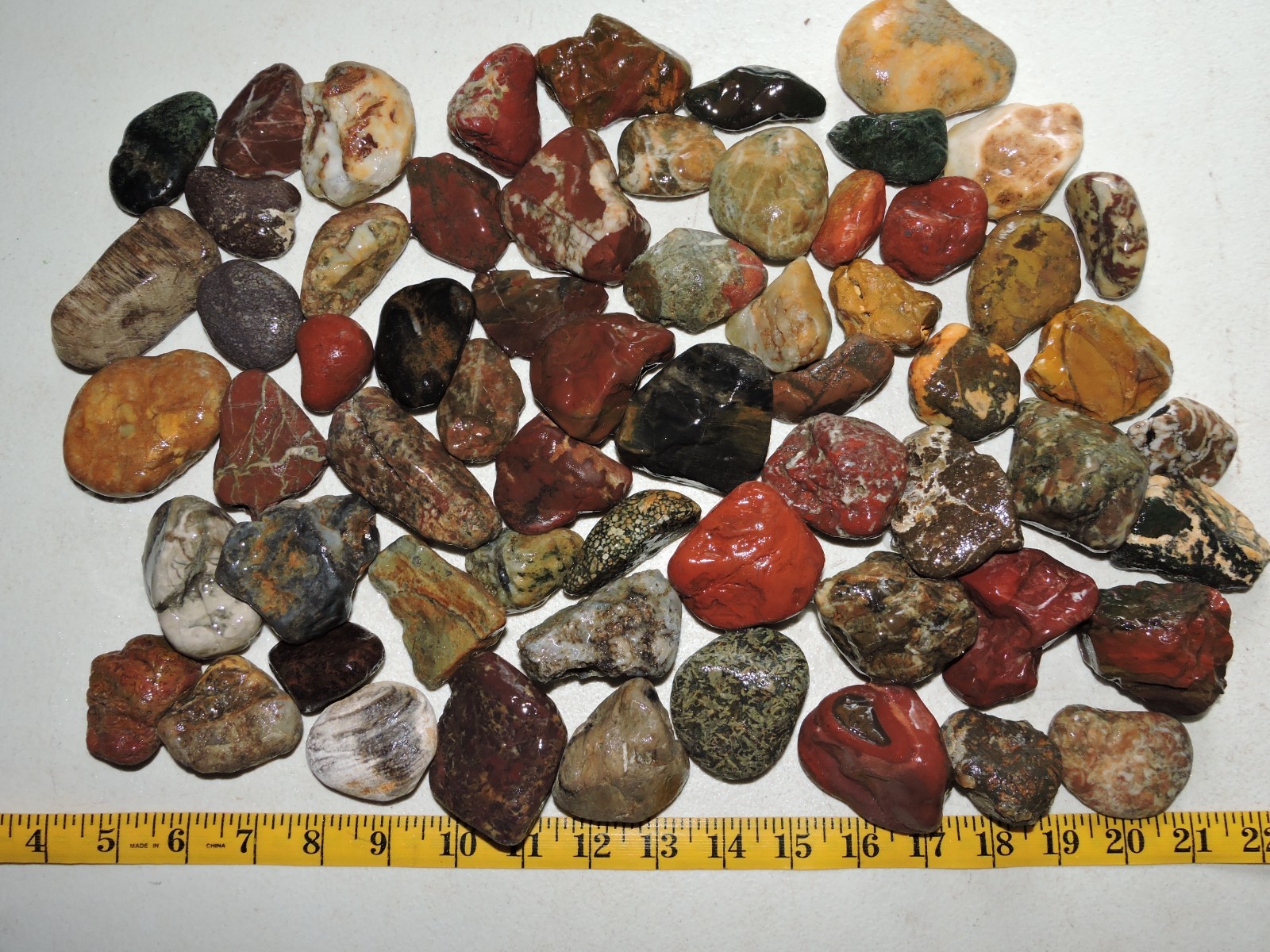 Lot of 🌈 Tumbler Size RAINBOW MIXED STONES from PNW (11.5 lbs) WEST COAST ROCKS