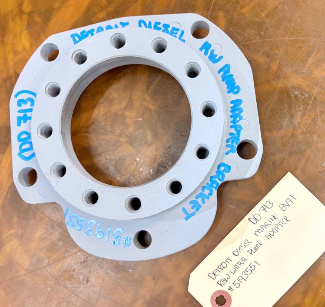 DETROIT DIESEL MARINE RAW WATER PUMP ADAPTER #5193551 8V71