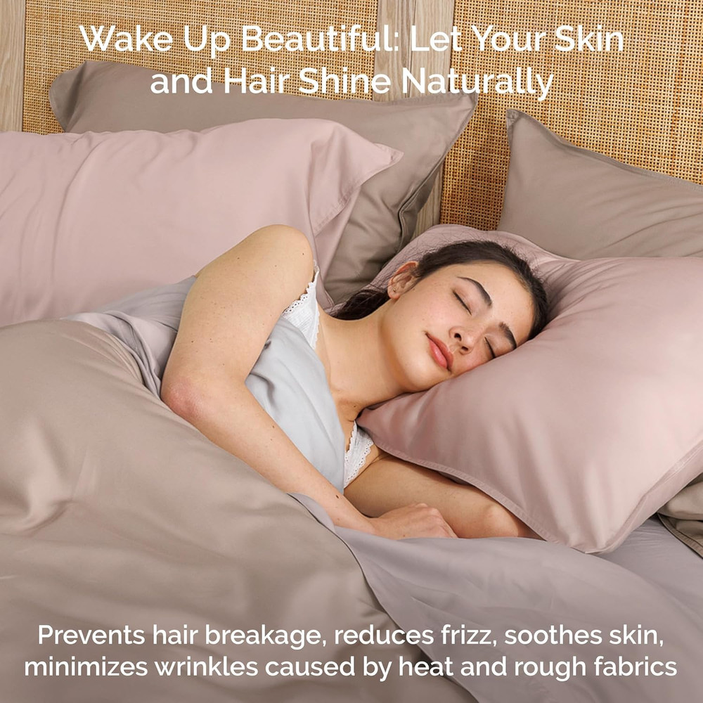 Cooling Bamboo Sheets Set with 2 Pillowcases - Soft & Hypoallergenic