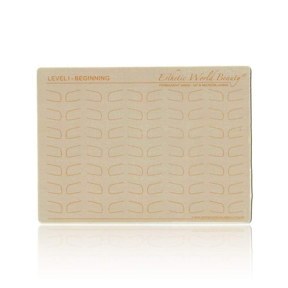 Microblading No Ink Practice Skin | 6 Level Template | Double Side Printed | ...