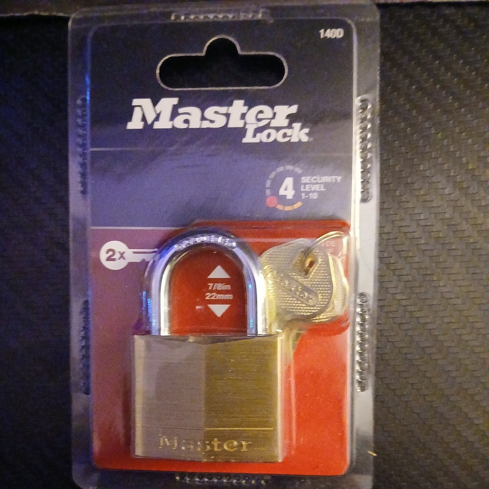Master Lock 140D Brass Body Padlock with 2 keys