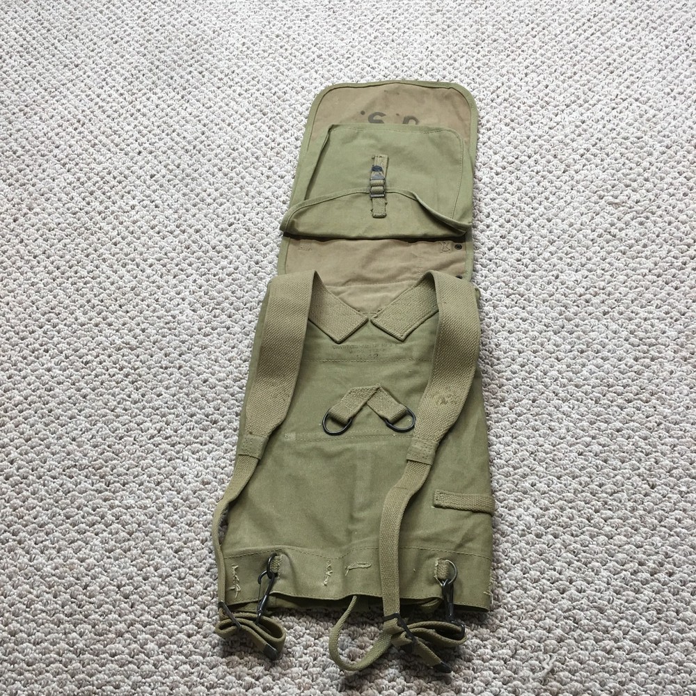 Original WW2 Dated US Army Haversack Marked 1942 Infantry Backpack 40s