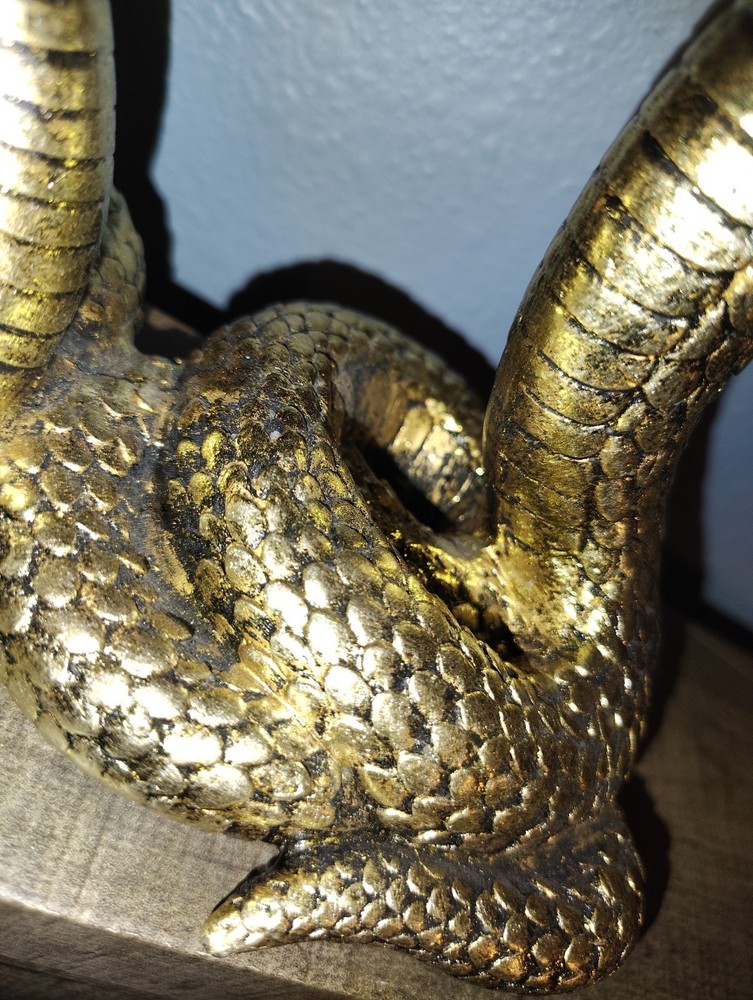 Golden Cobra Snake statue
