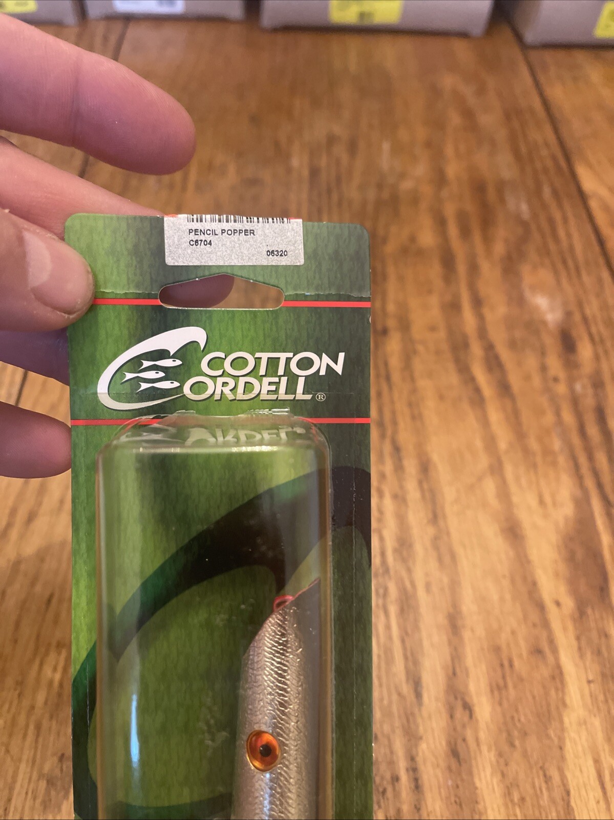 Cotton Cordell Pencil Popper Topwater Lure 7", 2 oz Silver/black C6704