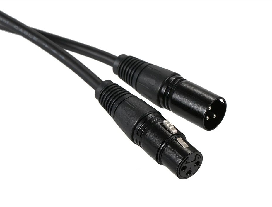 Premium XLR Male to Female All Sizes Microphone Cable Balanced 3 Pin Pro Grade