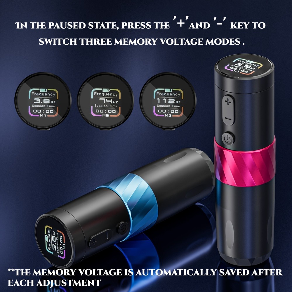 Neebol Wireless Tattoo Machine - Dot Mode & Adjustable Stroke Pro Rotary Pen
