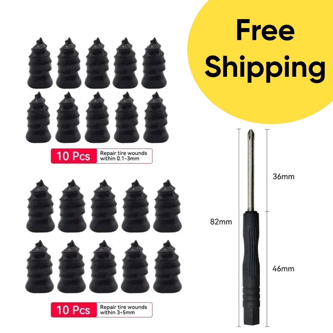 Universal Tire Repair Screw in Rubber Plug Nail Car Tyre Puncture Kit Off-Road