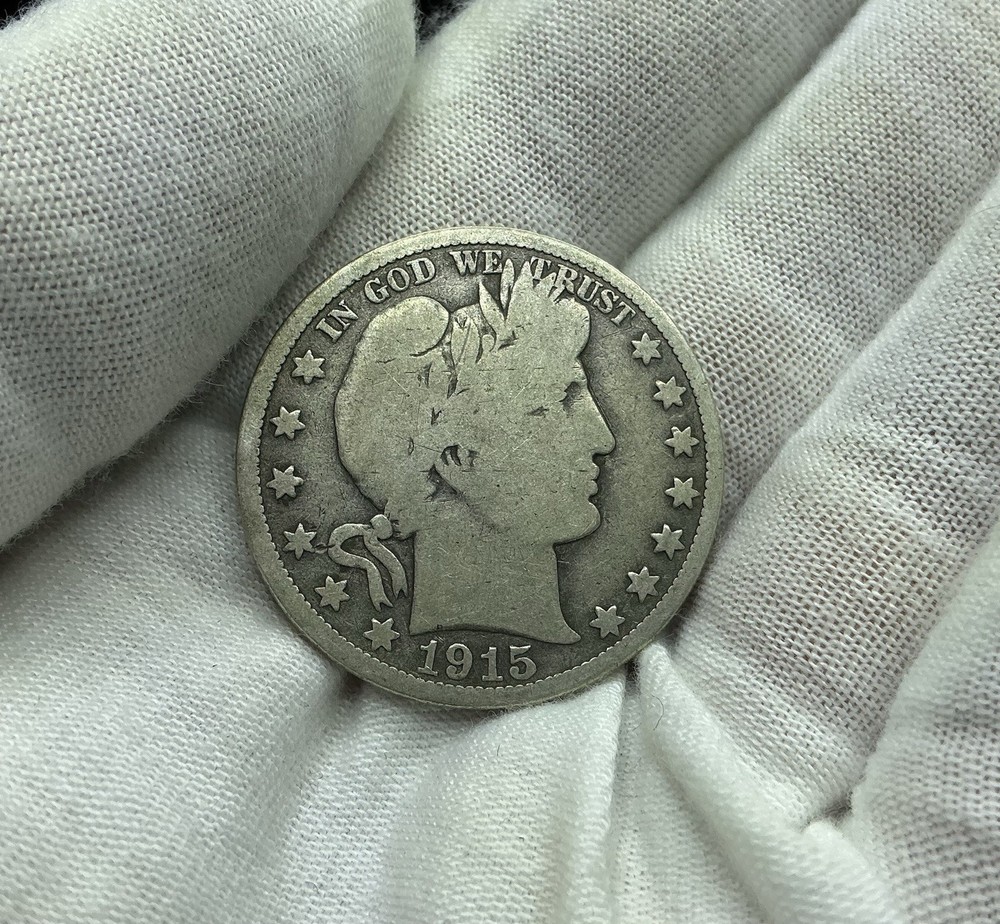 1915-D Denver Mint Silver Barber Half Dollar H150