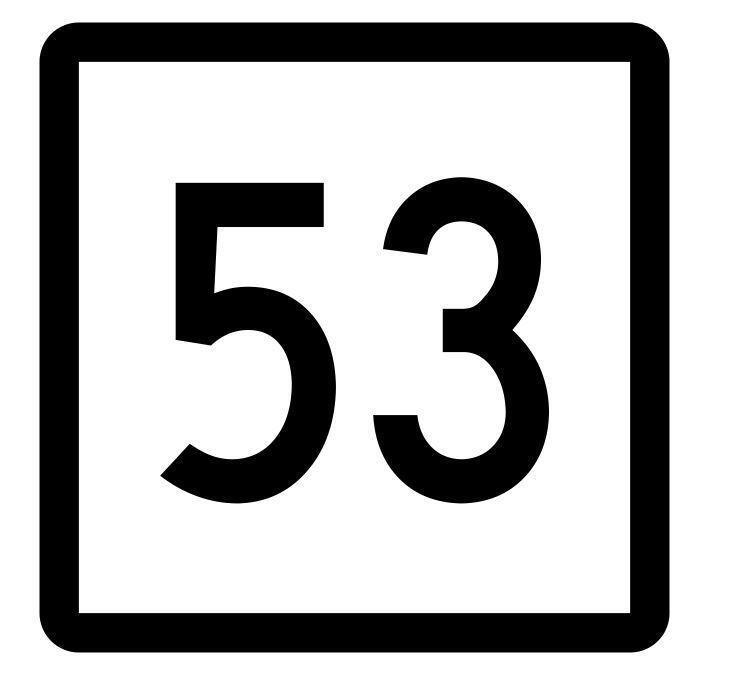 Connecticut State Highway 53 Sticker Decal