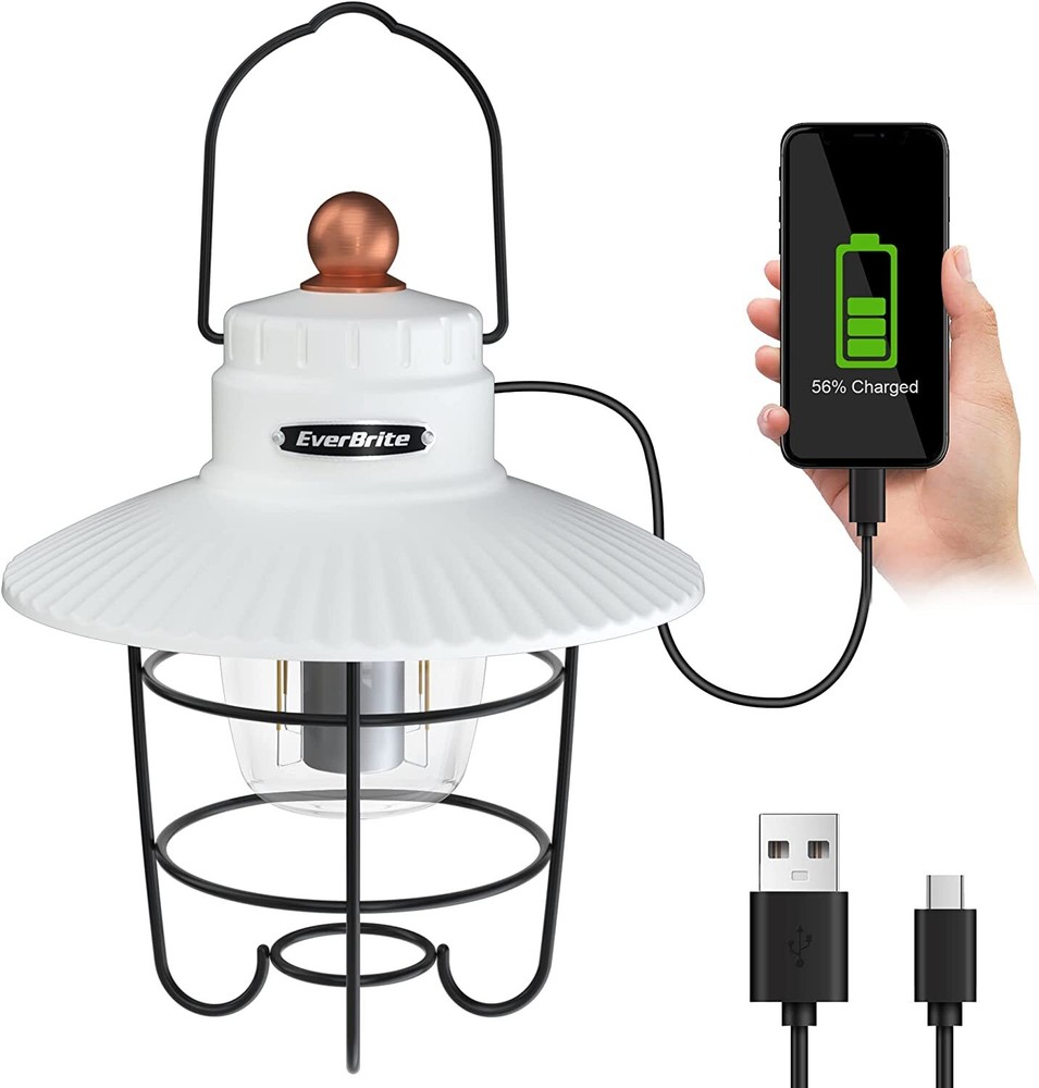 EverBrite LED Camping Lantern USB C Rechargeable Lantern 3 Lighting Mode Lantern