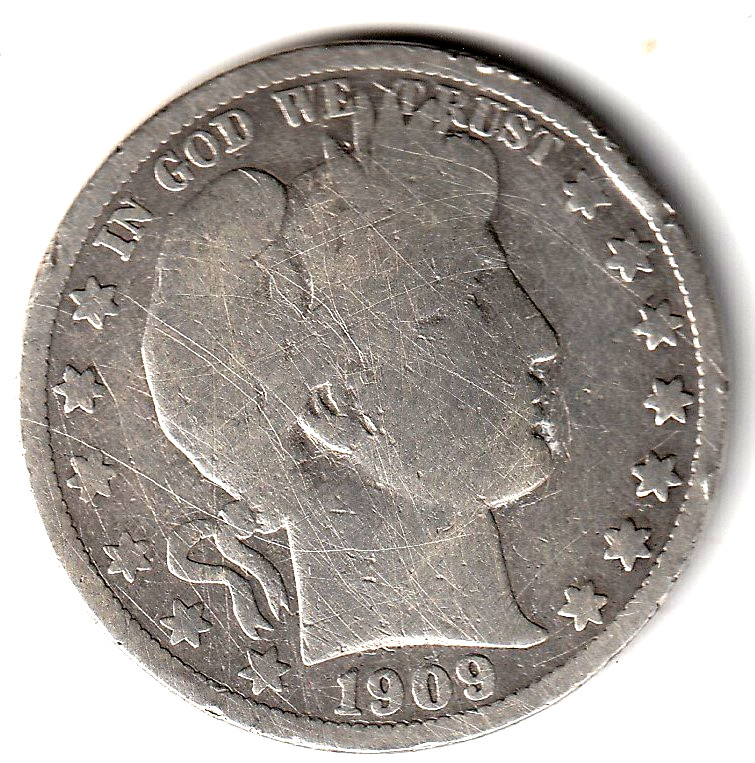 1909 O  Barber Half Dollar