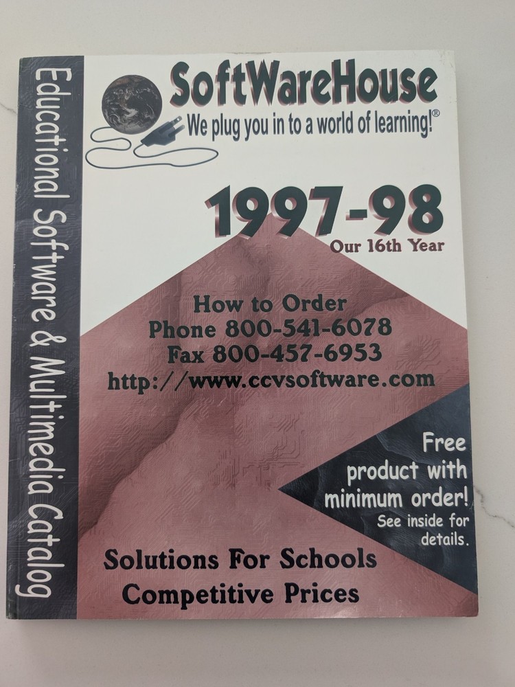 Software House Educational Software & Multimedia Catalog 1997-98 Vintage School
