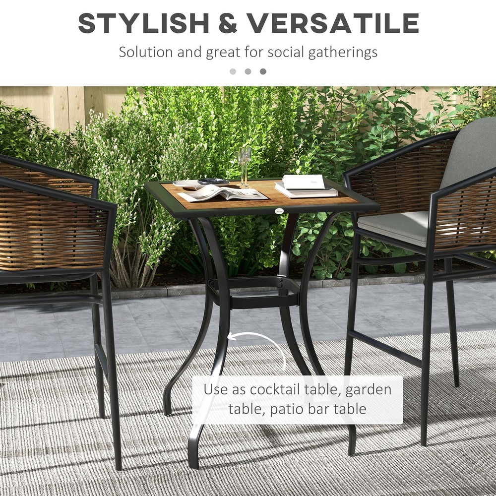 22" Outdoor Side Table with Umbrella Hole