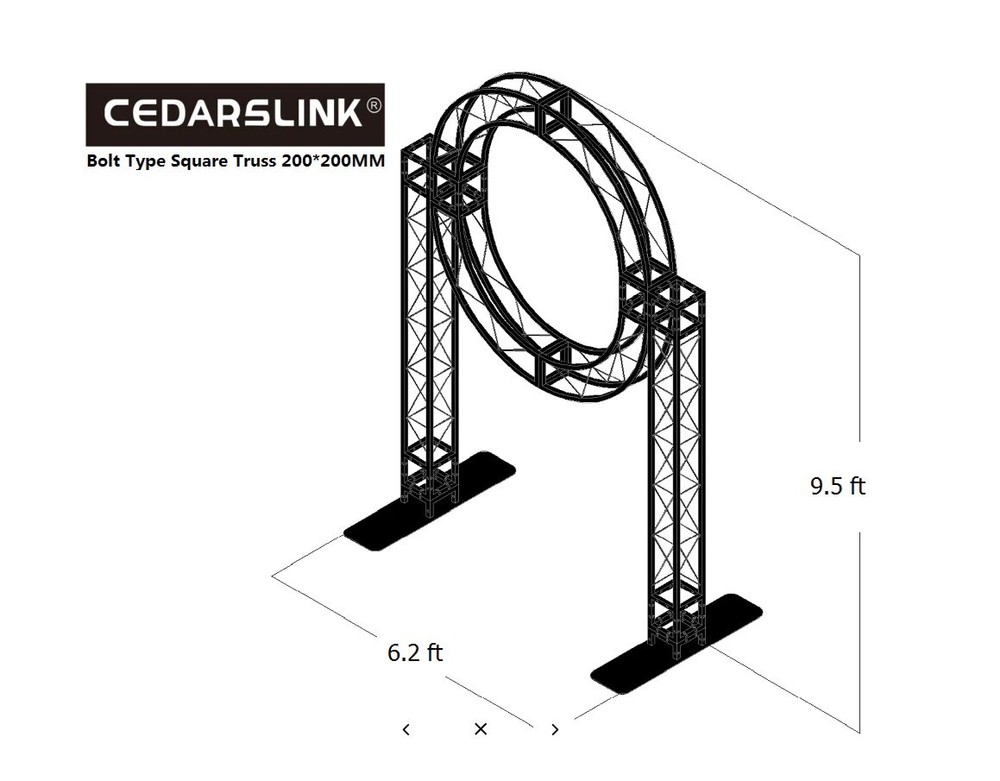 ARCH 7 Circular Trussing System 9.5 ft Height 6.2 ft Width
