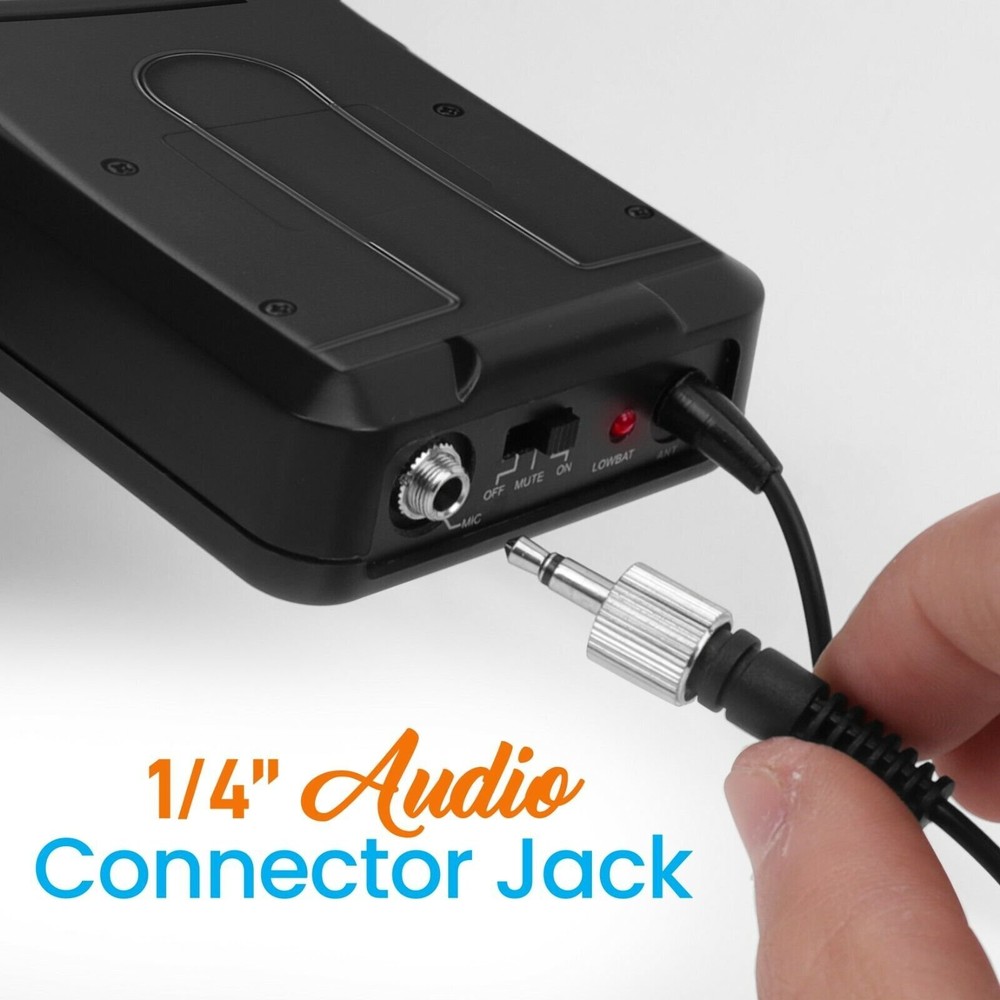 Pyle UHF Wireless Microphone System Kit LED Digital Display Screens PDWMU112