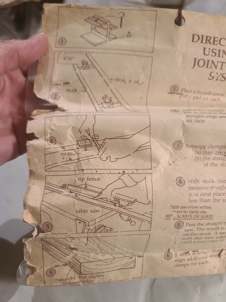 ** Joint'R Clamp System for table saw by Burt Development NEW