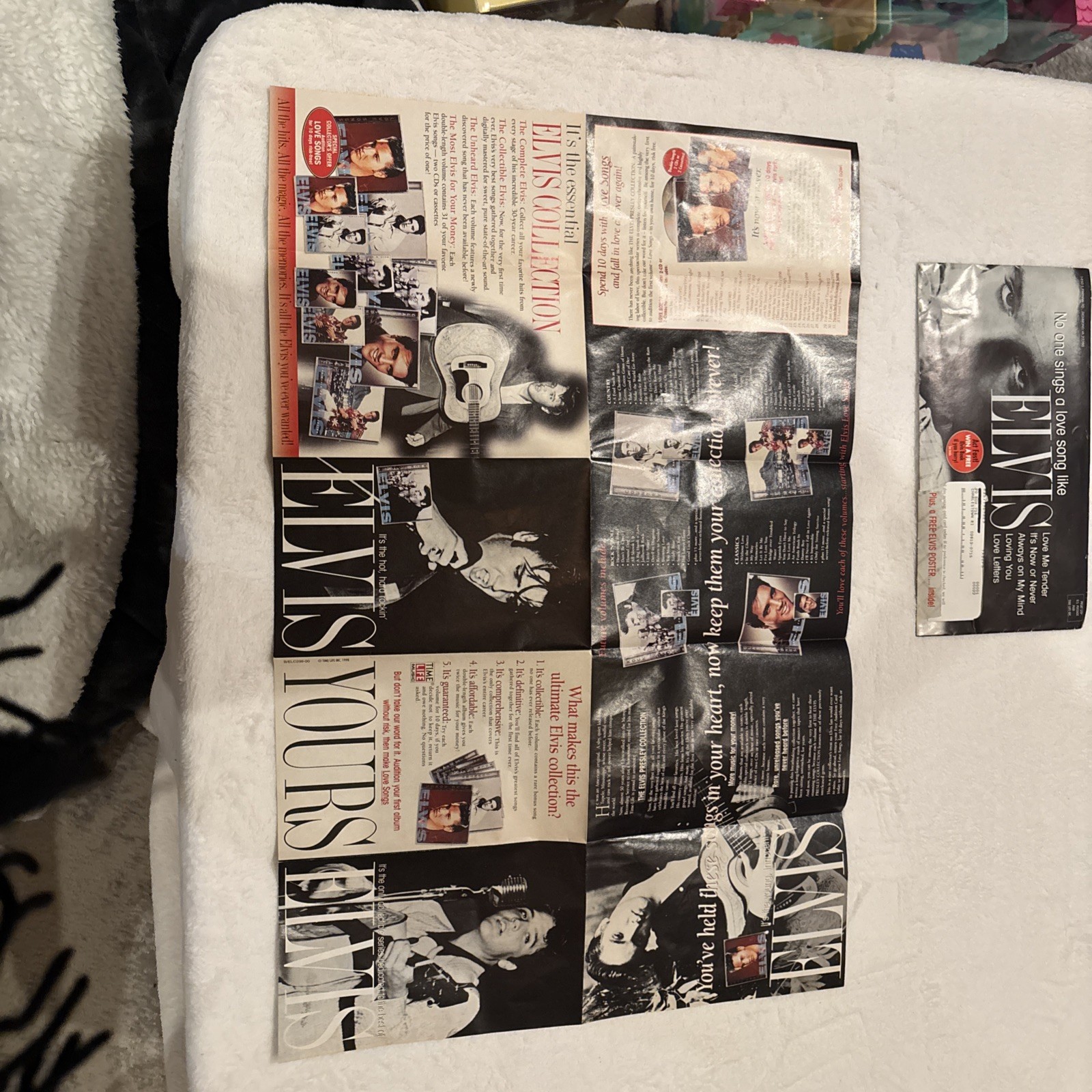 ELVIS POSTER 26" X 16 " YEAR 1999 TIME LIFE MUSIC POSTER w original mailer