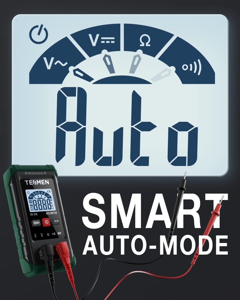 Versatile Digital Multimeter: 4000 Counts AC/DC Voltage and Resistance Tester
