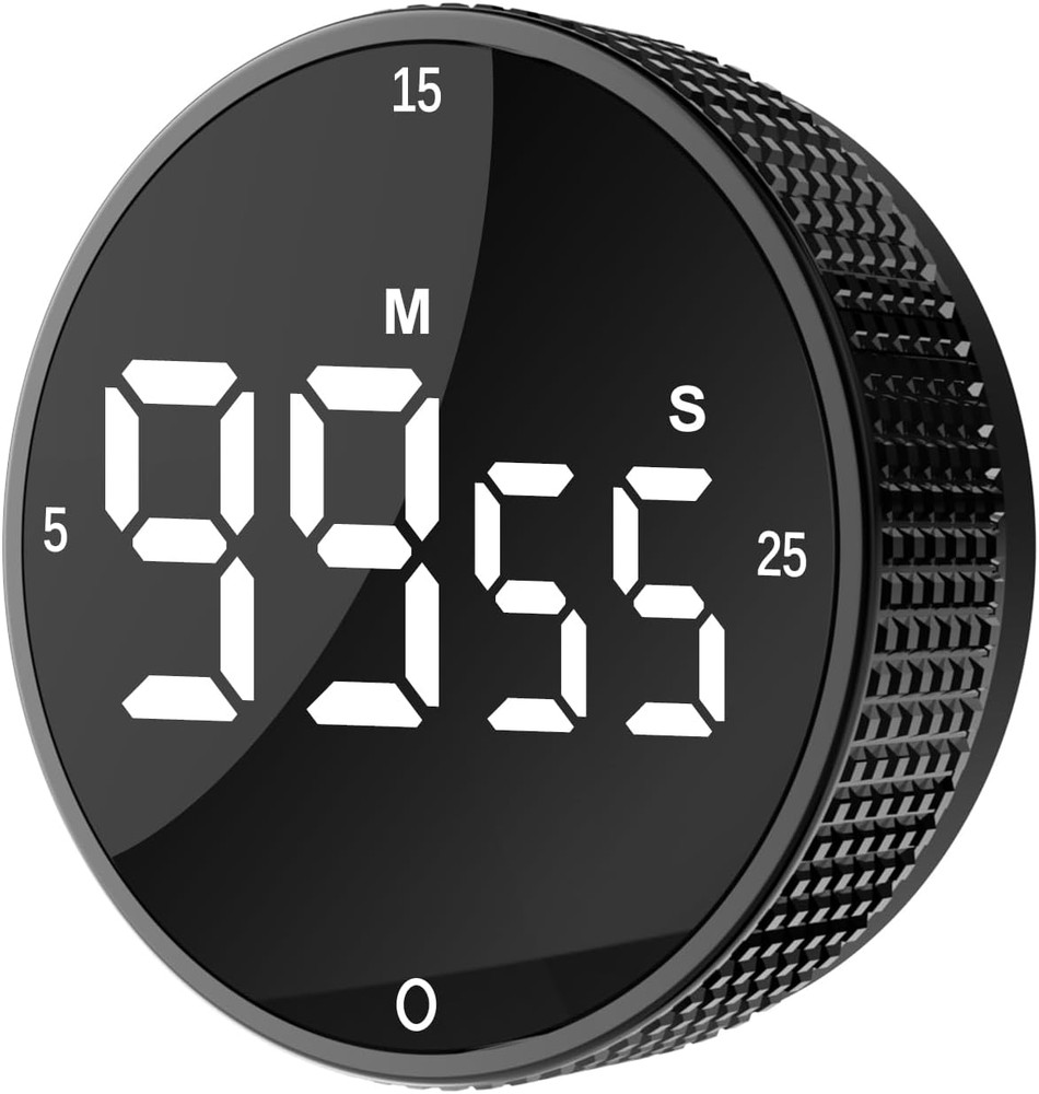 Upgrade Digital Kitchen Timer - Magnetic Countdown Countup Visual Pomodoro Ti...