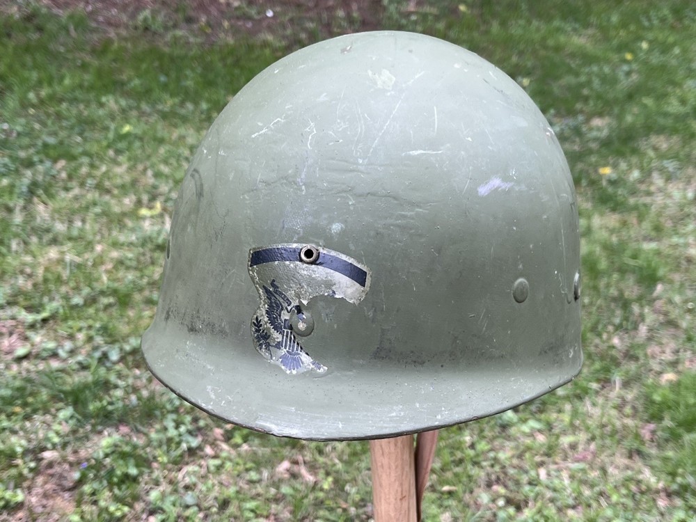 WW2 M1 Helmet Front Seam