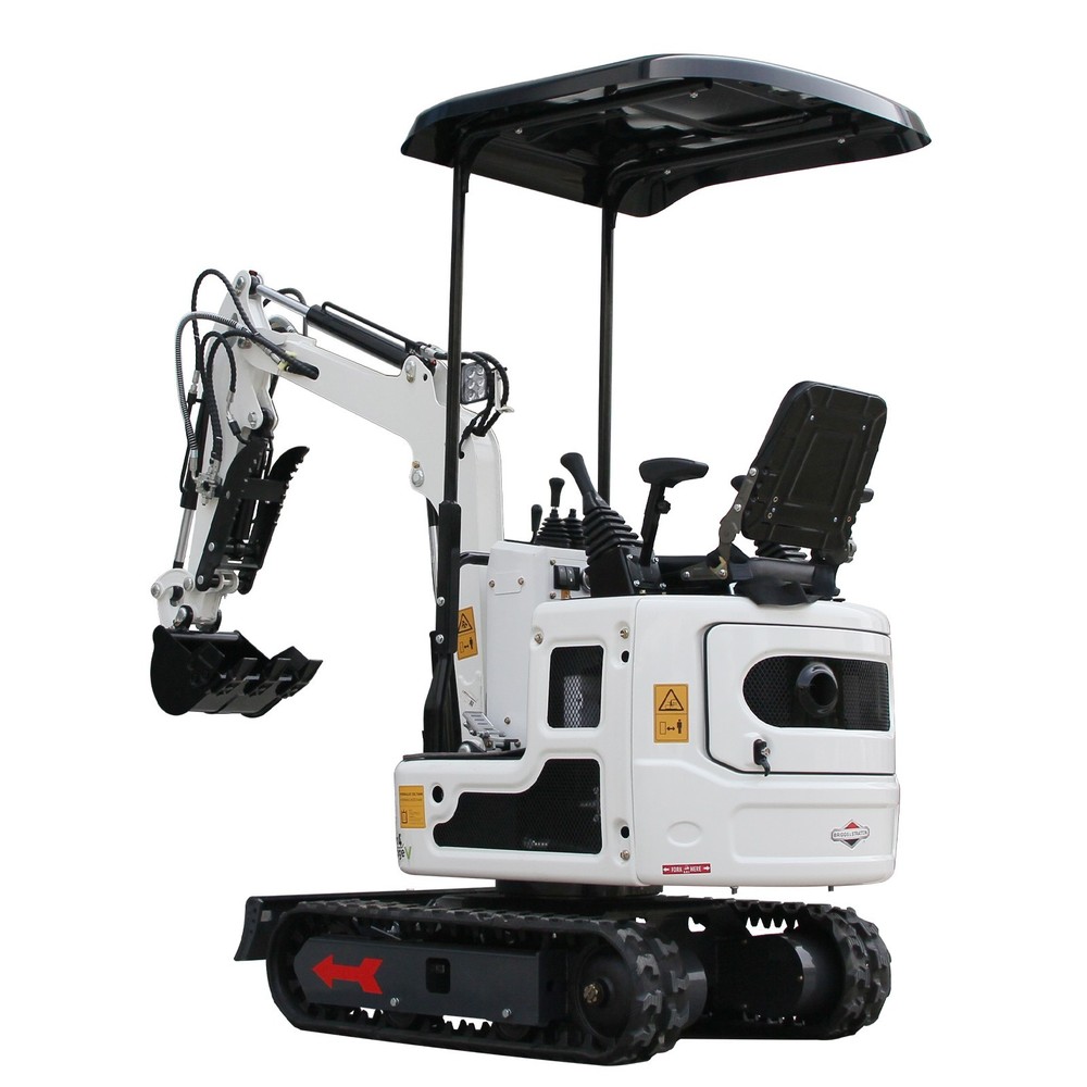 Mini Excavator 1 Ton Hydraulic Pilot Joystick B&S Engine Compact Digger