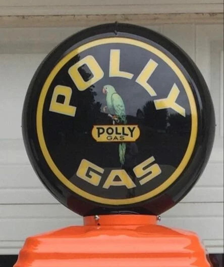 New Made in USA 6 Inch Steel Powder Coated ORANGE Gas Pump Globe Ring Holder