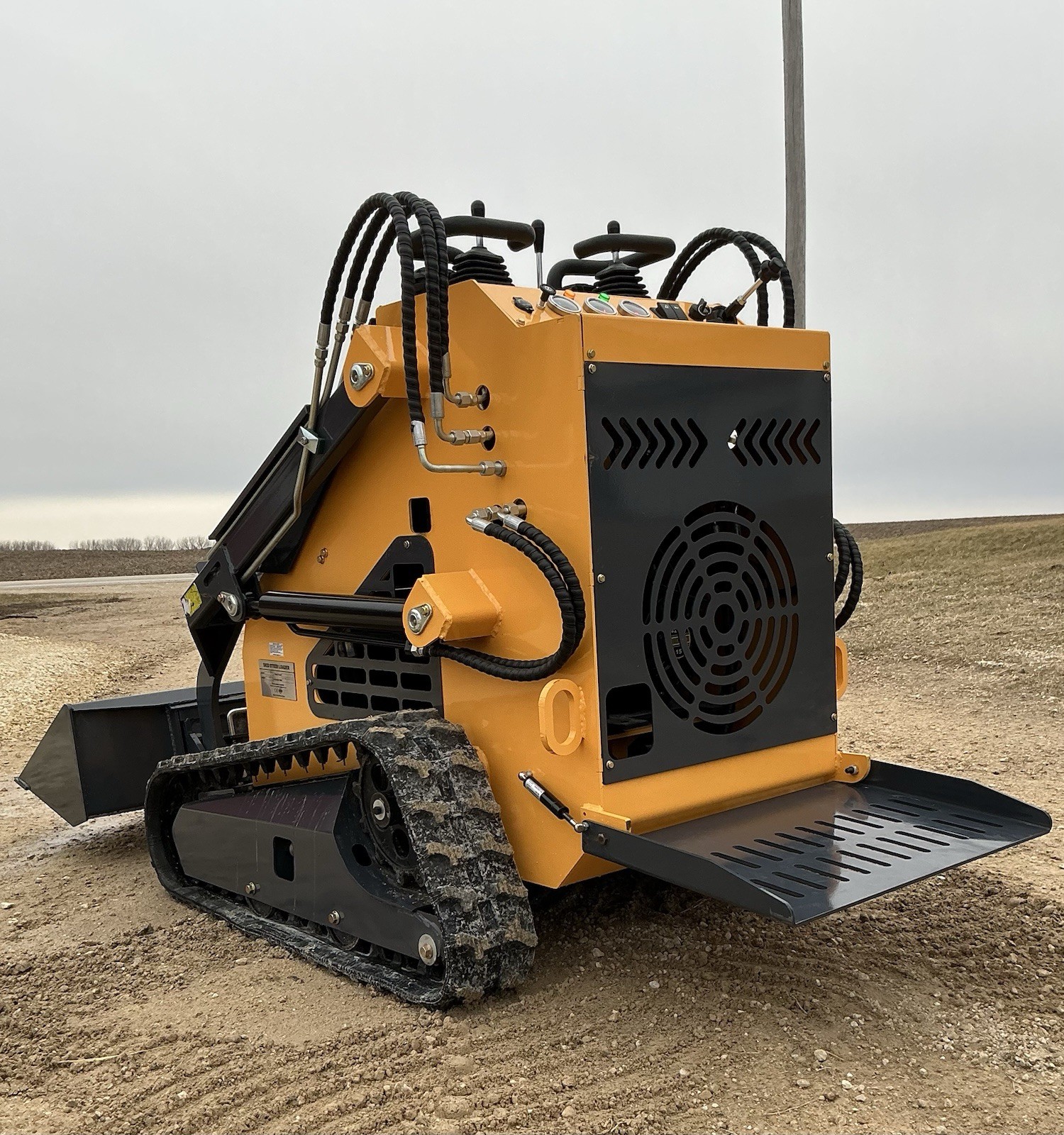 NEW ZJG-380 Mini Skid Loader Stand-On Compact Tracked Loader 13.5HP Engine