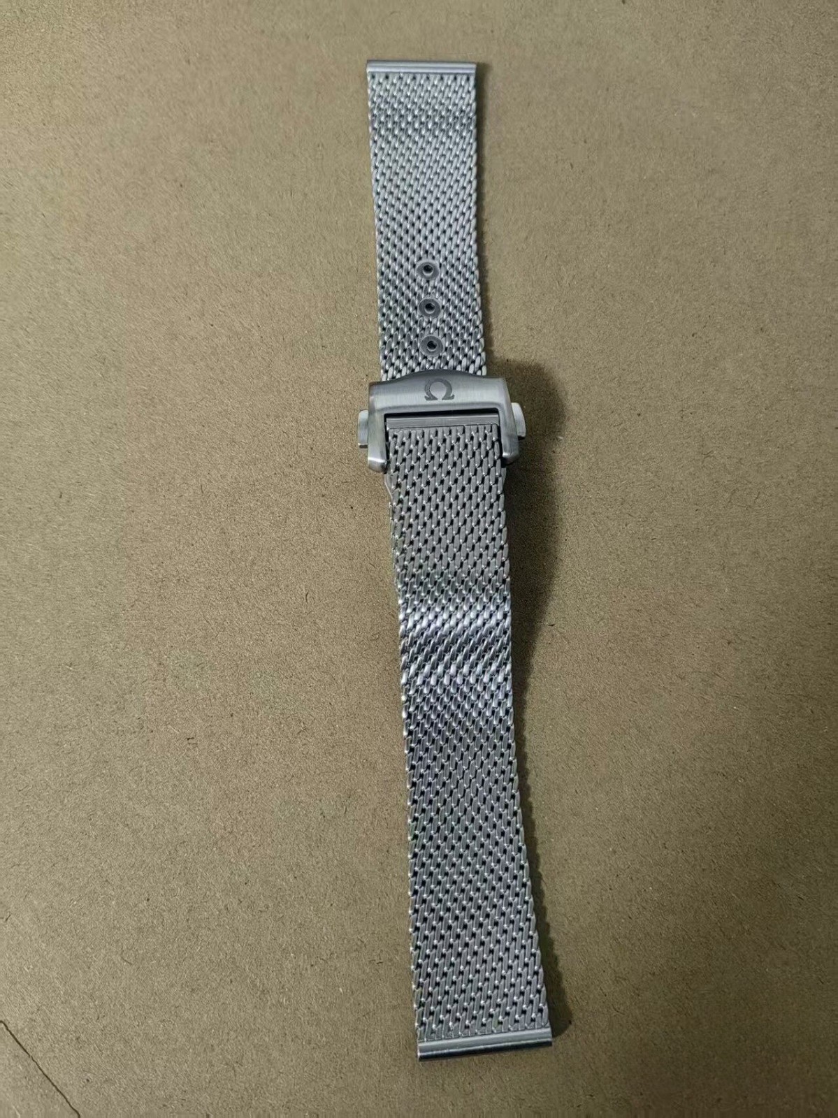 20mm Braided Solid Stainless Steel Mesh Band For Omega Seamaster W. Spring Bars