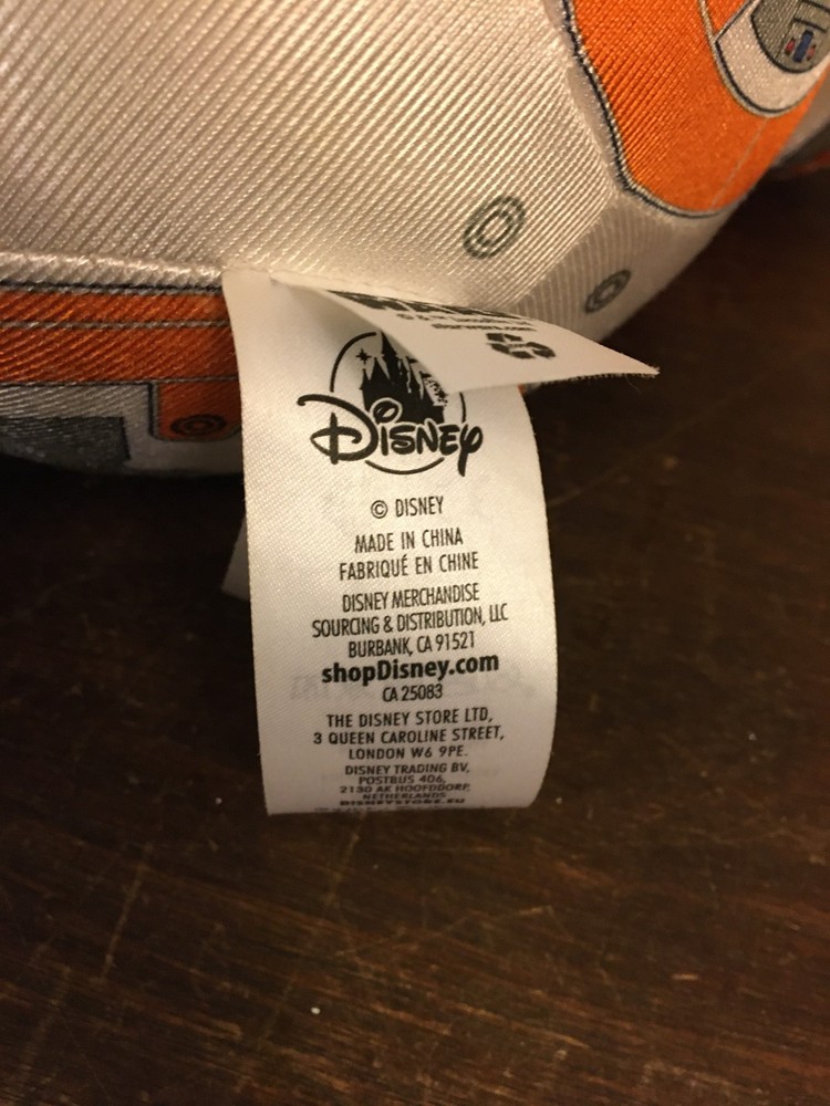 Star Wars bb-8 droid Plush Disney, 10" excellent