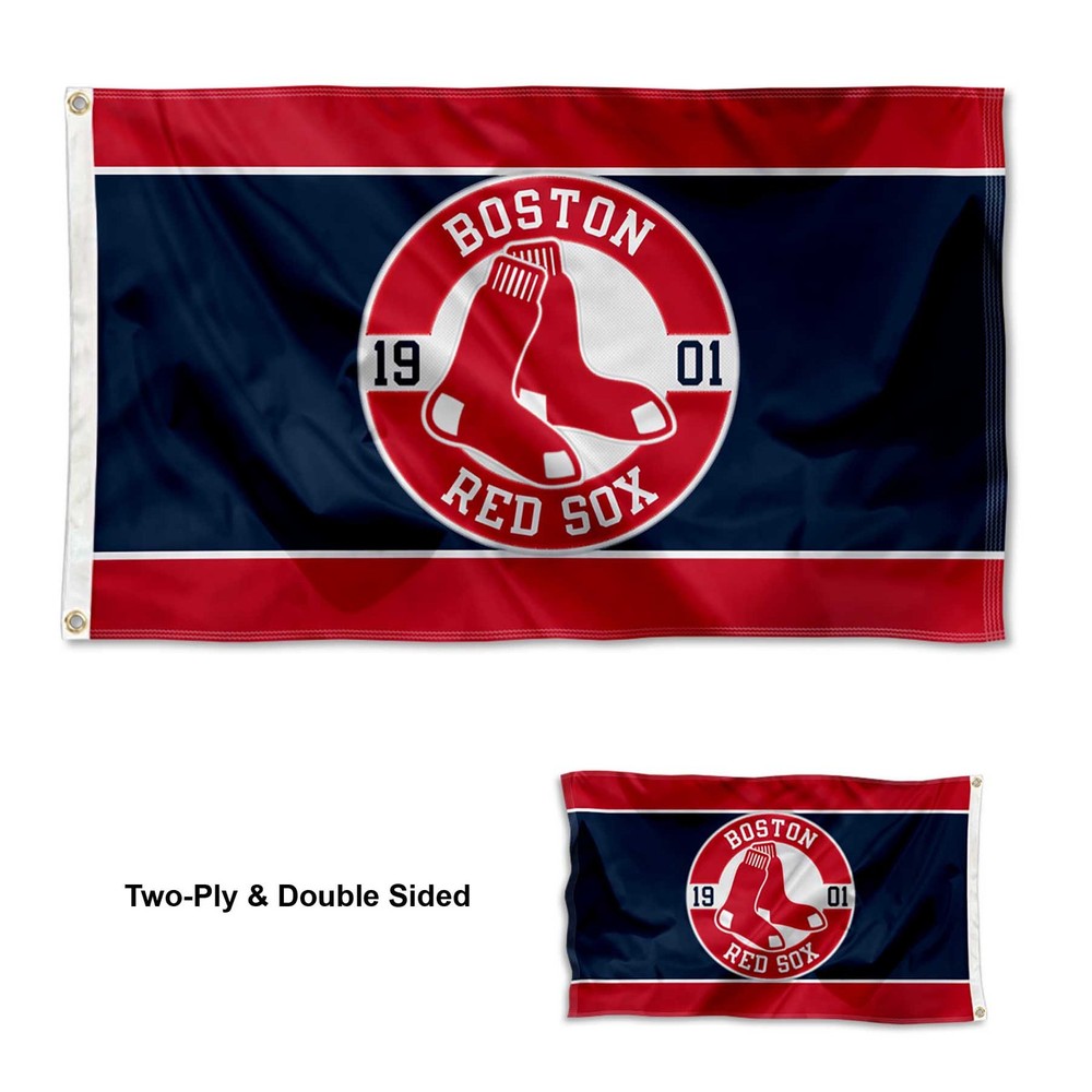 Boston Red Sox Double Sided Embroidered Flag