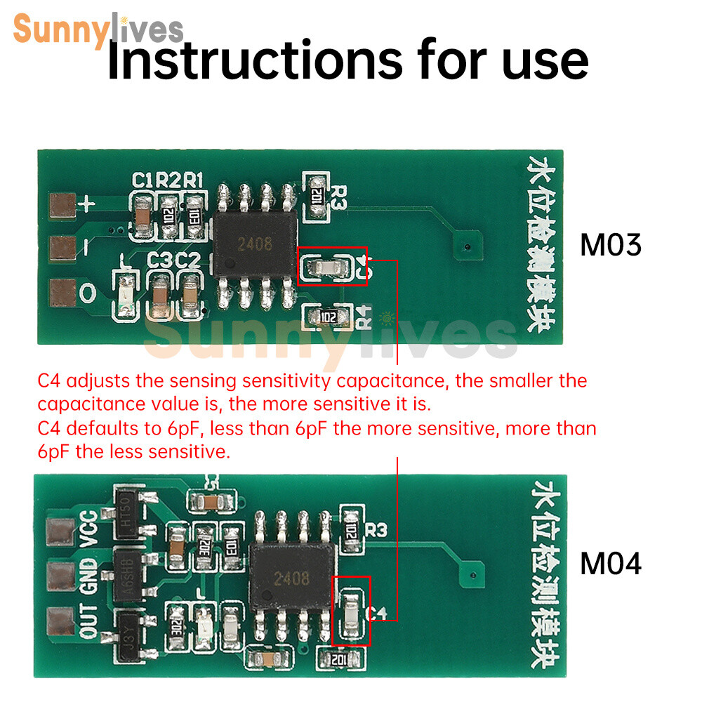 M03 M04 NonContact Liquid Water Level Detection Module Liquid Level Touch Sensor