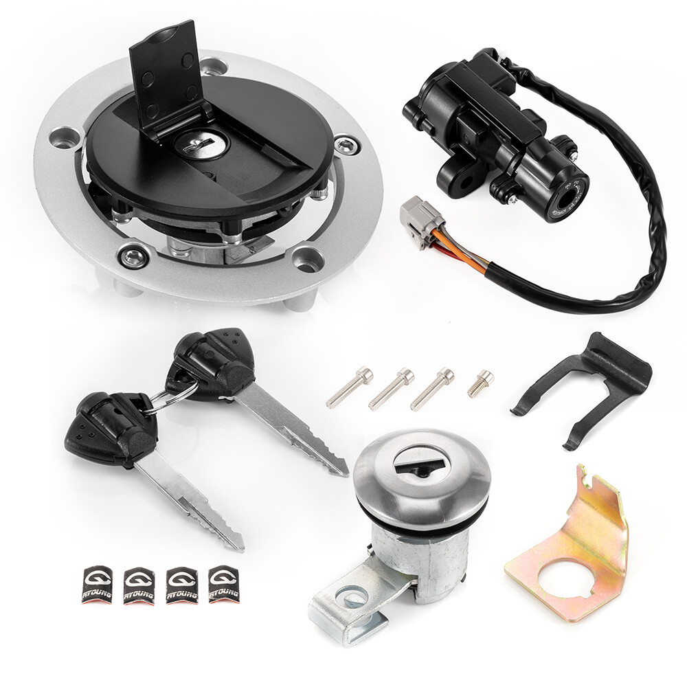 For Suzuki GSXR 600 750 1000 05-18 Ignition Switch Fuel Gas Cap Seat Lock Keys