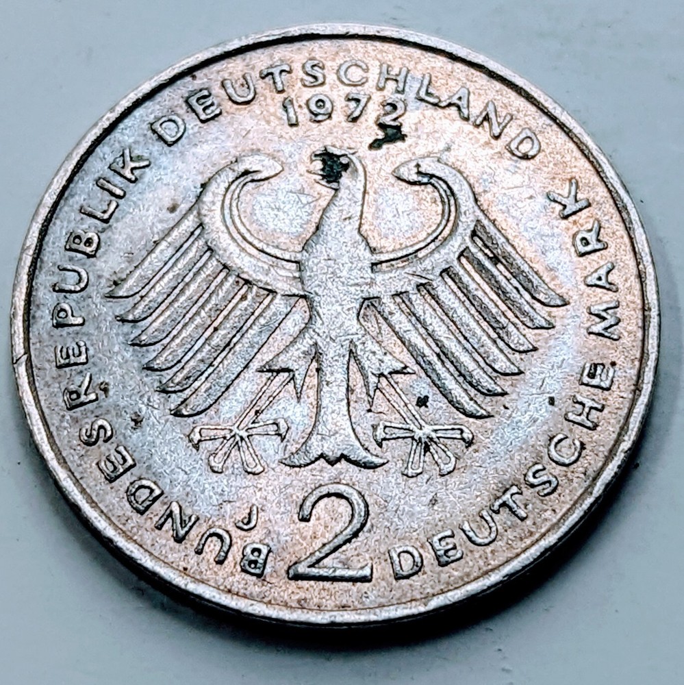 1972 D German 2-Mark Deutsche