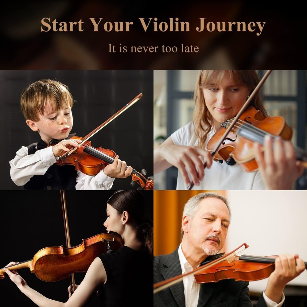 1/4 Violin Set for Beginners with Hard Case & Accessories