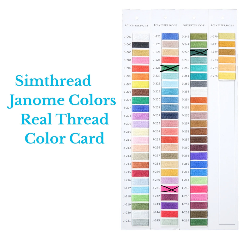 Simthread Embroidery Polyester Thread - 76 Colors NEW 550Y