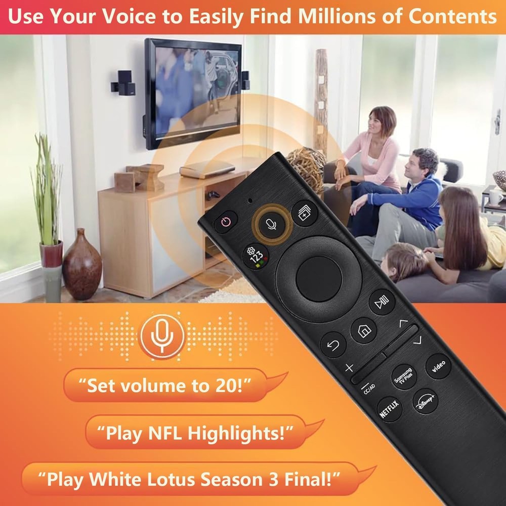 Replacement for Samsung TV Remote, All 2019-2025 regular, black