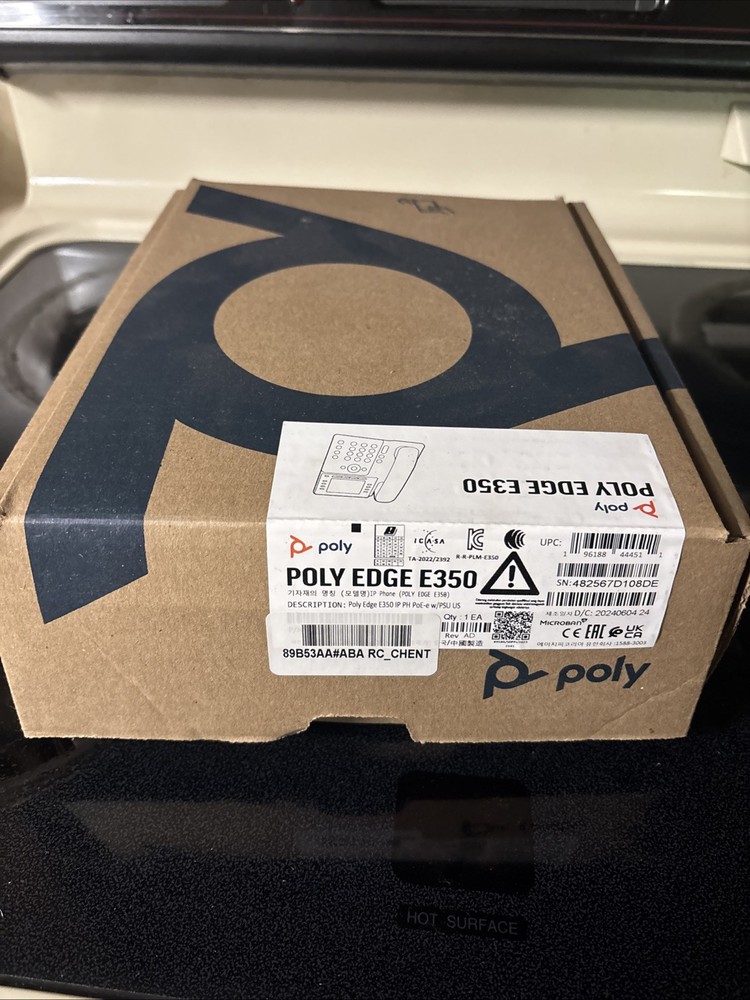 Poly Edge E350 IP Office Desk Phone Microban, Bluetooth, Wi-Fi