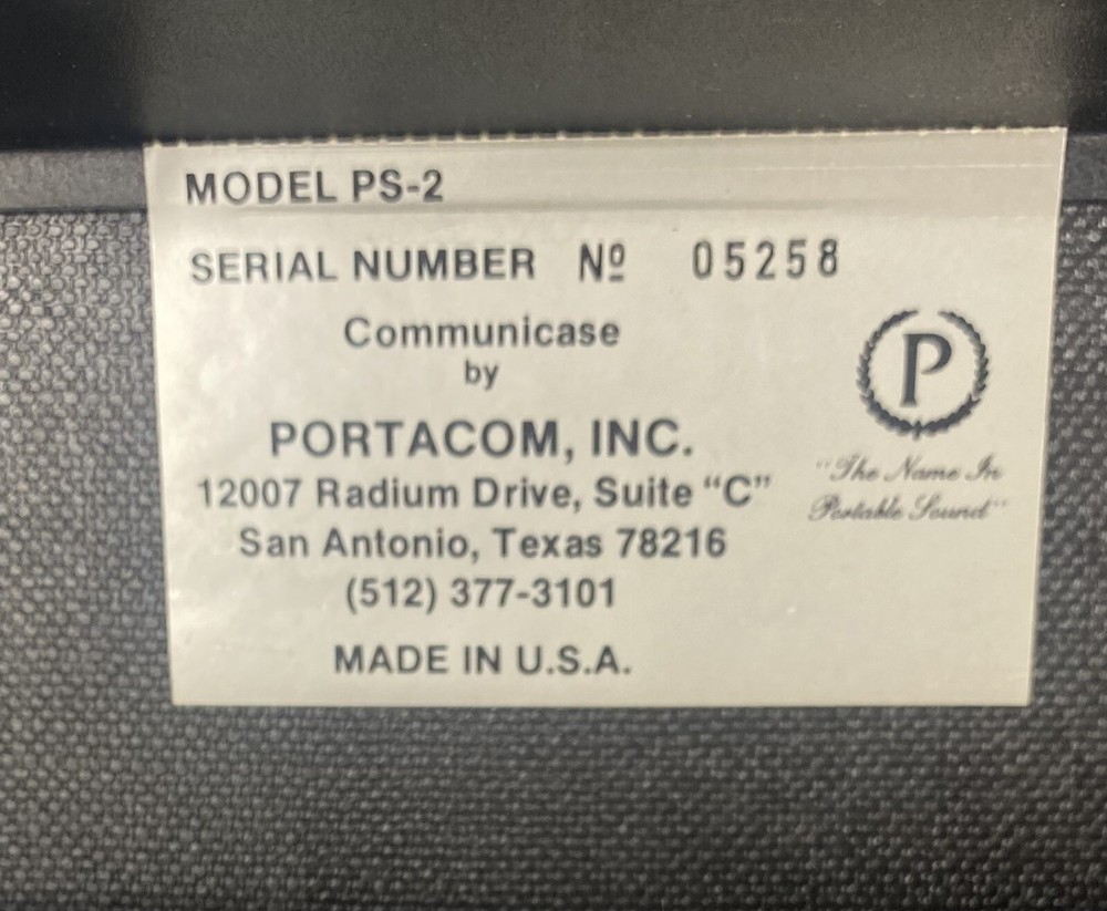 Vtg Communicase By Portacom Amplifier Speaker Suitcase DOES NOT WORK