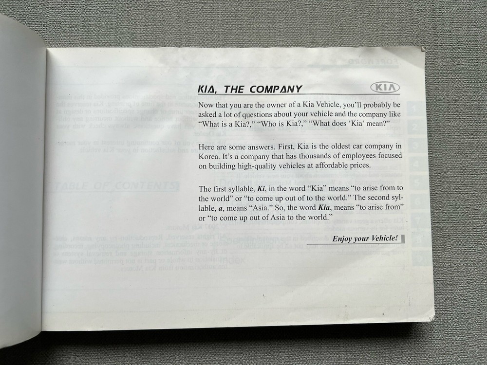 06-09 KIA CEED OWNERS HANDBOOK MANUAL