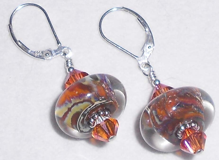 *CHARISMA* Earrings Artisan Lampwork Crystal