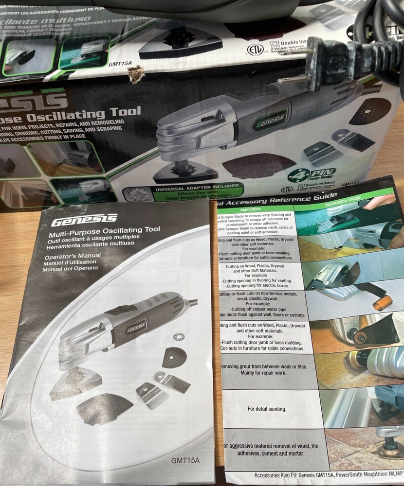 Genesis GMT15A Multi-Purpose Oscillating Tool w/Accessories