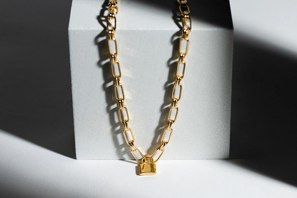 Gold Lock Necklace