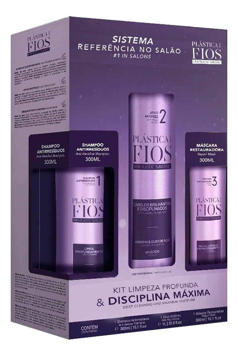 Cadiveu Plastica dos Fios Straightener Brazilian Keratin Hair Treatment 3 Steps