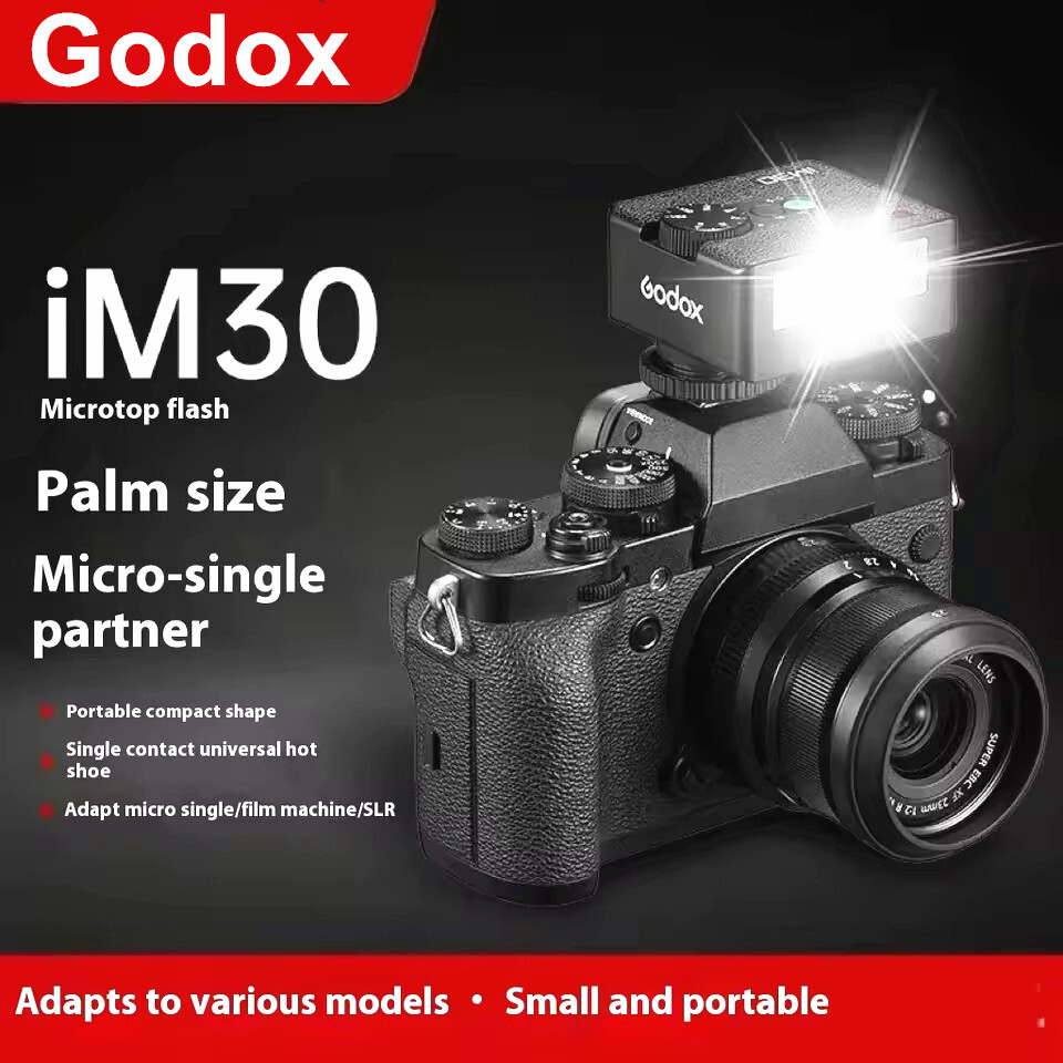 US Godox iM30 Mini Universal On-Camera Flash Light Speedlite CTT Lighting Flash